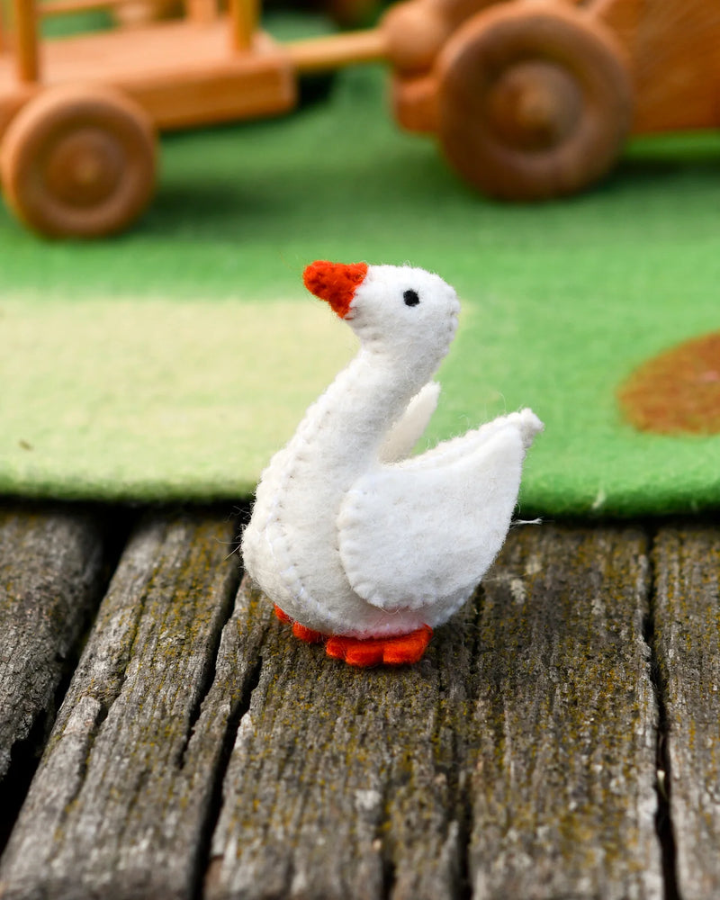 Tara Treasures Felt Goose Pretend & Imaginative Play Farm Animal Toys Felt Animals 3yrs+