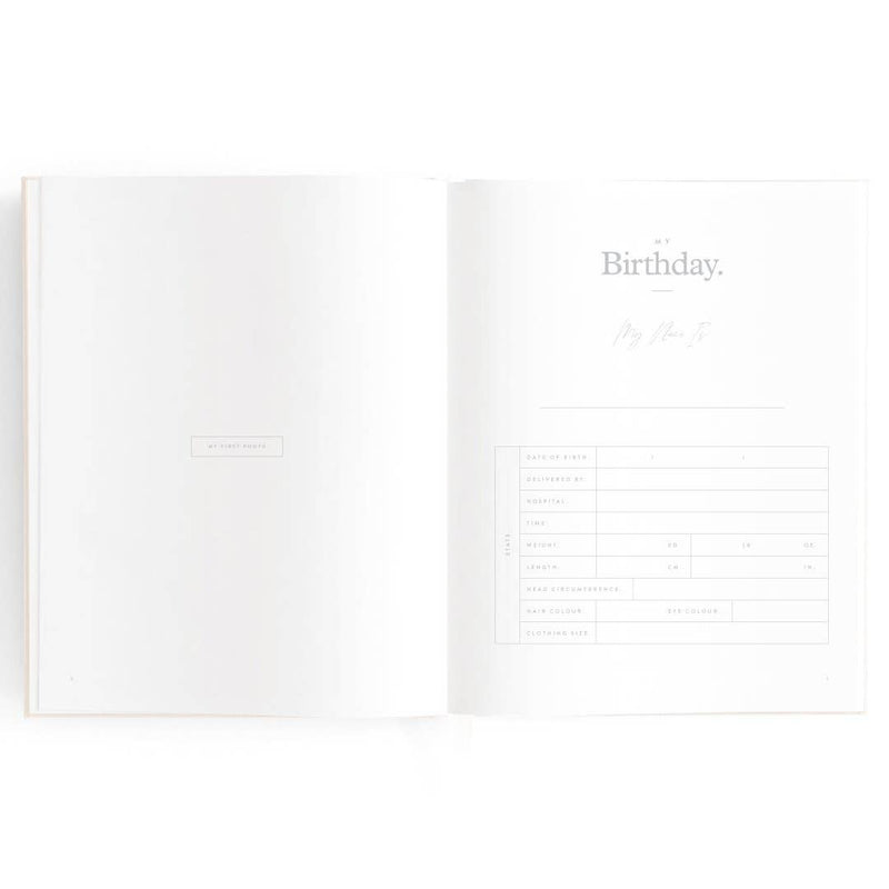 Fox & Fallow Baby Book Buttermilk Baby Journal Keepsake Memory Book (Hardcover)