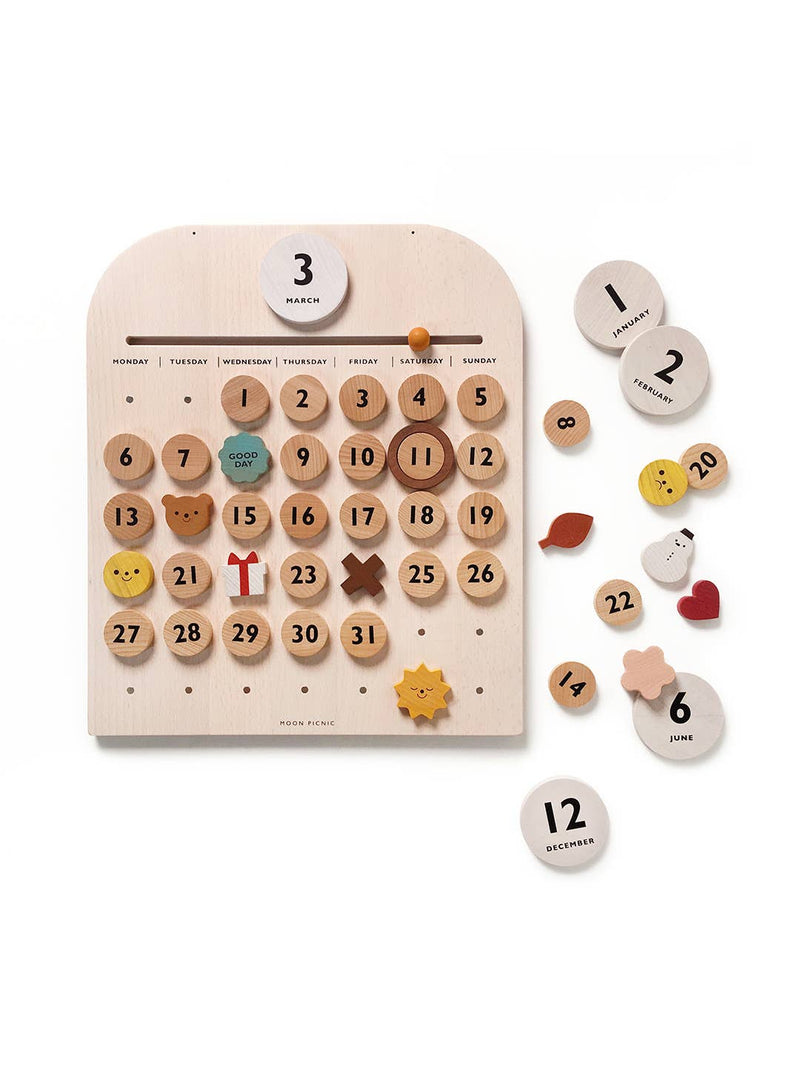 Moon Picnic My Calendar Developmental Toys for Toddlers Gift Idea 3yrs+