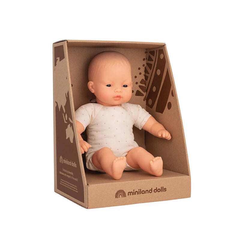 Miniland Soft Body Doll Asian Baby Toys 32cm Baby Gifts Idea 10m+