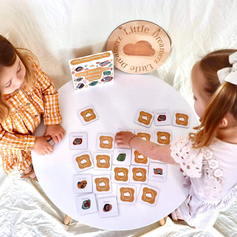 Little Mechanics Memory Game Car Parts By Little Dreamerz Toy Car Card Game for Kids 3yrs+