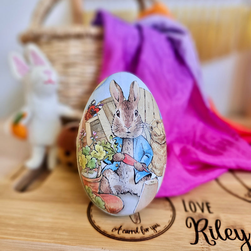 Peter Rabbit Easter Medium Egg Shape Tins 11cm x 6.5cm