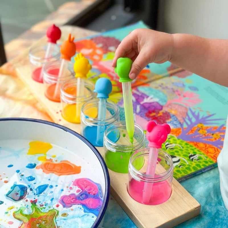 Curious Columbus Pipette Silicone Craft Droppers Aussie Animal Art and craft for kids Early Science STEM Toys 3yrs+