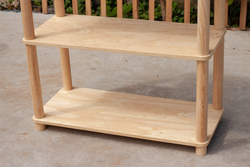 QToys Montessori 3 Tier Shelf 90cm (L) x 40cm (W) s 75.5cm (H) Kids Storage Furniture (Furniture Shipping)