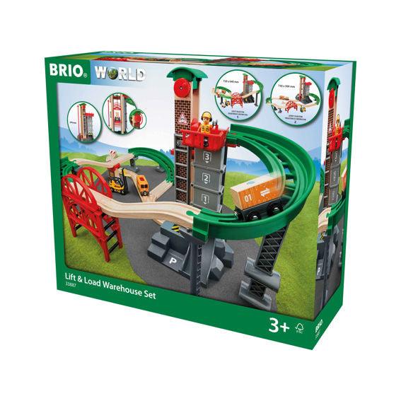 BRIO Set Lift and Load Warehouse Set 32 Pcs 3yrs+ - My Playroom 