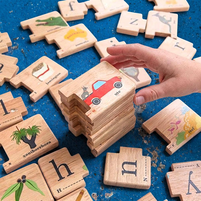 Make Me Iconic Wooden Australian Alphabet Puzzle Educational Jigsaw Toy 2yrs+