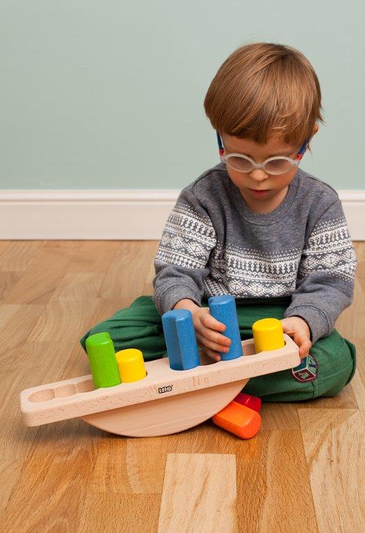 Wooden Balance Scale Large and Solid by Bajo Early Math Games for Kids Cognitive Developmental Toys for Toddlers Baby Toys 12m+