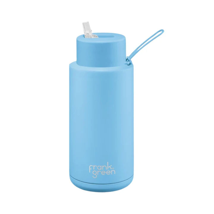 Frank Green Ceramic Water Bottle 1 Litre with Straw (CLEARANCE)