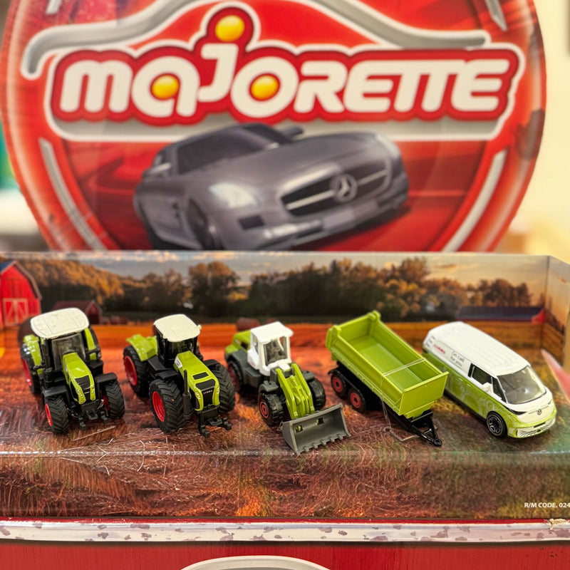 Majorette Classic Farm Vehicles 5pcs Metal Travel Toys Car Gift Idea for 3yrs+