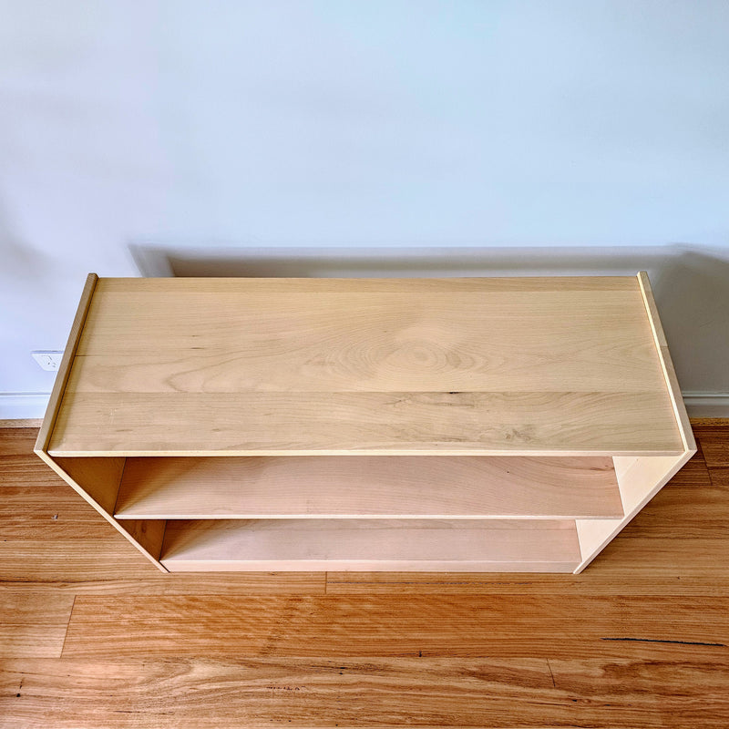 Montessori Beechwood 3 Tier Toddler / Kids Toy Book Shelf 34.5(D) x 100(L) x 70(H)cm Kids Furniture Best Seller (Heavy Shipping) ETA DECEMBER