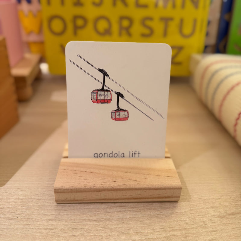 Montessori Wooden Card Holder Stand 11 x 8cm