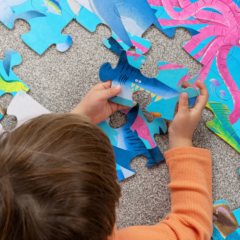 Crocodile Creek Classic Jigsaw Floor Puzzle 36pcs Shark Reef Ocean Toys Cognitive Developmental Toys for Toddlers Gift Idea Best Seller 3yrs+