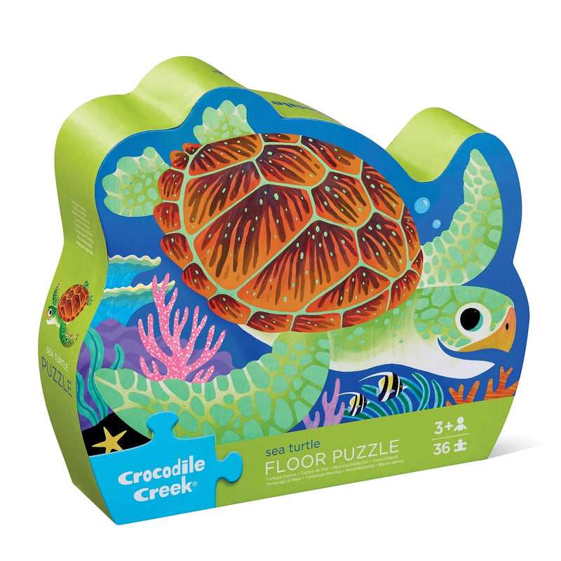 Crocodile Creek Classic Jigsaw Floor Puzzle 36pcs Sea Turtle Ocean Toys Cognitive Developmental Toys for Preschoolers 3yrs+