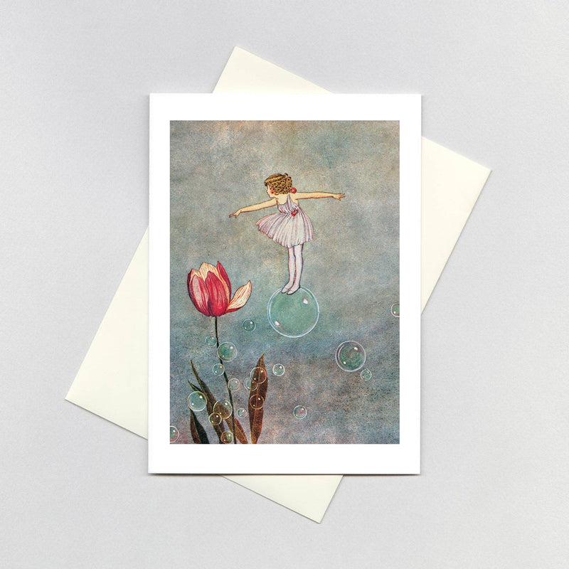 Bubble Fairy With Tulip Encouragement Greeting Card By Laughing Elephant Birthday Card