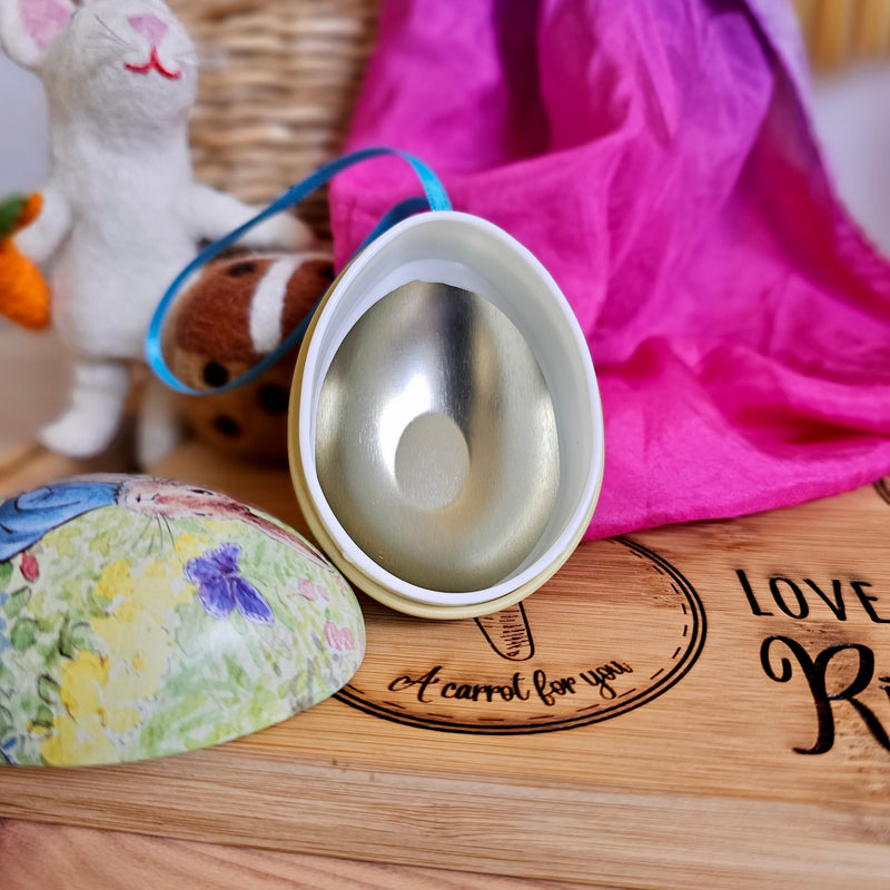 Peter Rabbit Easter Mini Egg Shape Tins Easter 6cm x 4.5cm