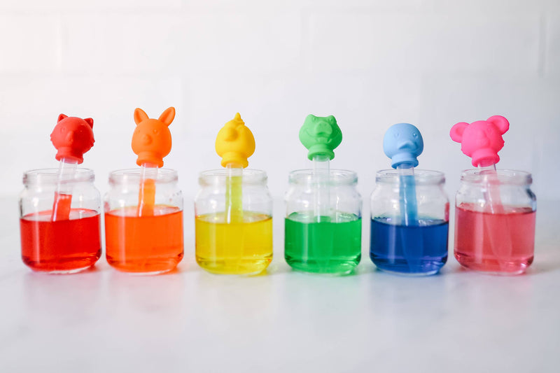 Curious Columbus Pipette Silicone Craft Droppers Aussie Animal Art and craft for kids Early Science STEM Toys 3yrs+