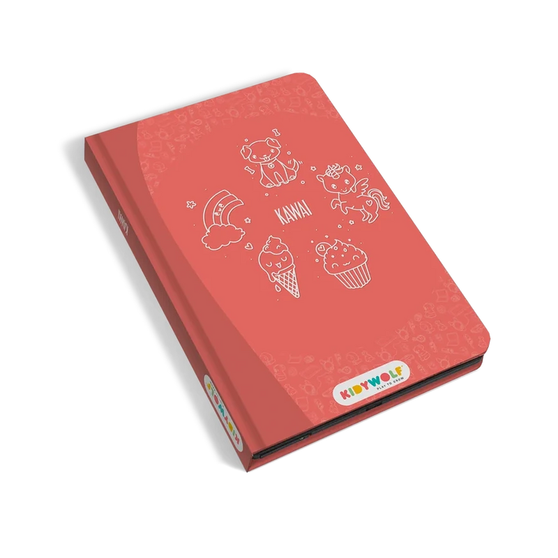 Kidywolf KidyDraw Mini LCD Screen Tracing Tablet Book Kawaï Travel Toys for Kids 4yrs+