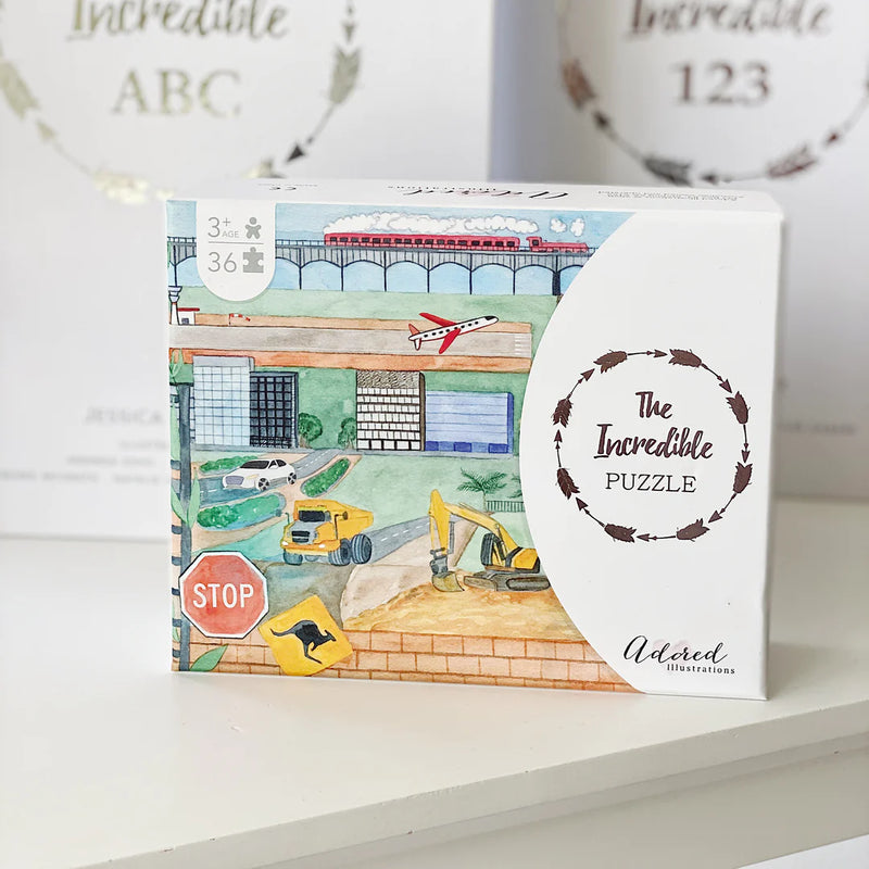 Adored Illustrations The Incredible Puzzle 31x23cm Cognitive Developmental Toys for Toddlers 3yrs+