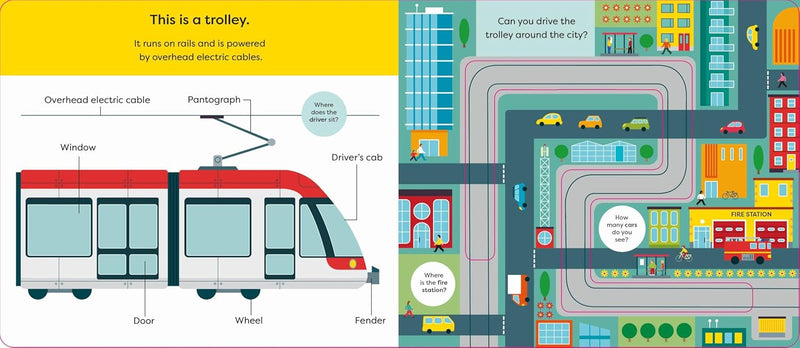 Make Tracks In The City (Board Book) by Johnny Dyrander Kids Picture Book