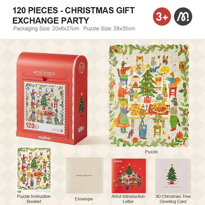 Mideer Artist Jigsaw Puzzle Christmas Gift Exchange Party 120pcs Christmas Gifting Idea for 3yrs+