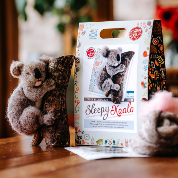Koala Needle Felting Kit by The Crafty Kit Co Art and craft for kids 10yrs+