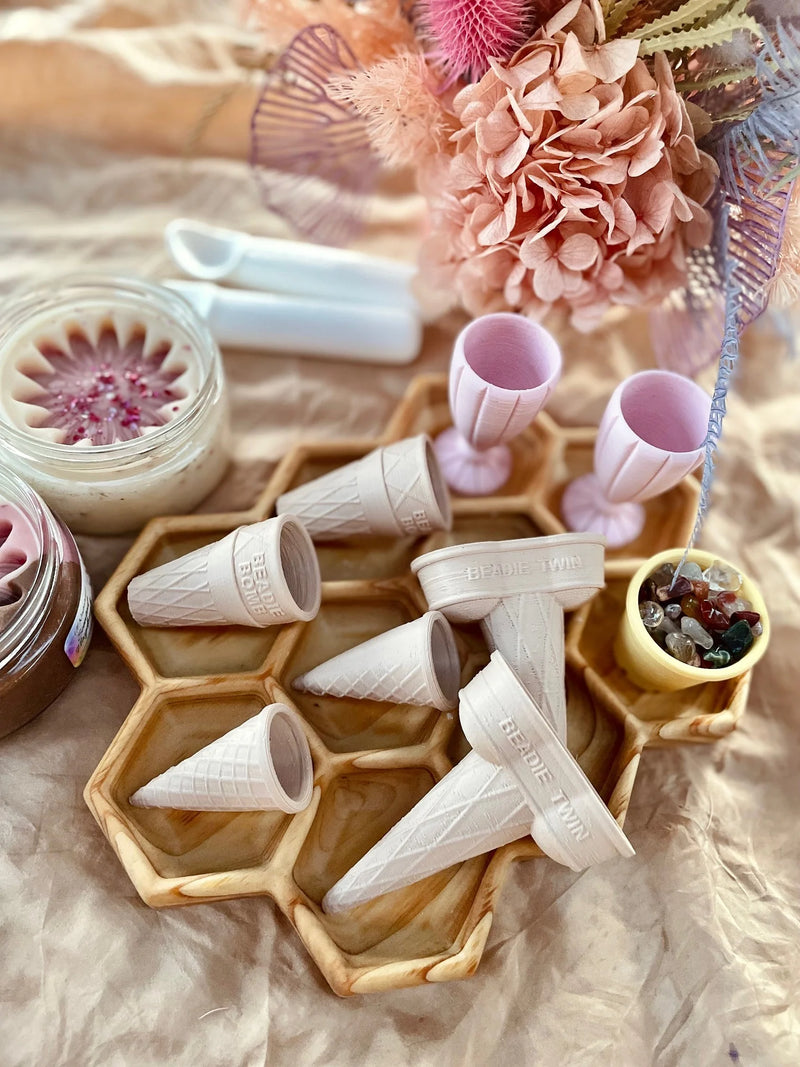 Twin Ice Cream Cone by Beadiebug Playdough Sand Toys Art and Craft for Kids 3yrs+