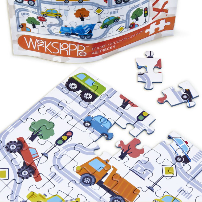 WerkShoppe Snax Trucks and Transportation 48 Pc Puzzle In store Best Seller 5yrs+