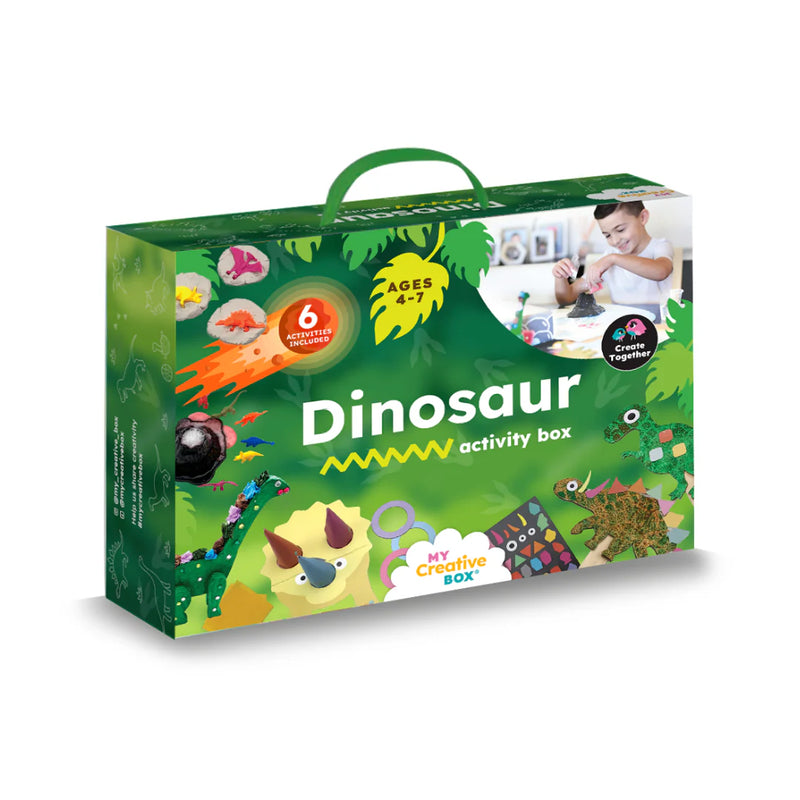 My Creative Box Dinosaur LARGE Craft Activity Box with Volcano Art and Craft for kids Dinosaur and Dragon Theme 4yrs+