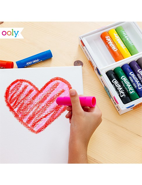 Ooly 12 Chunkies Paint Sticks Stationary Art and craft for kids 3yrs+