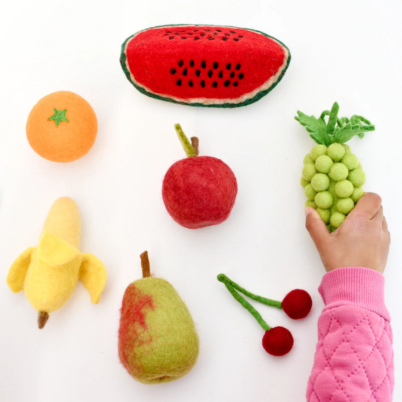 Tara Treasures Felt Food Groups Fruits Pretend and Imaginative Play Kitchen Accessories 3yrs+