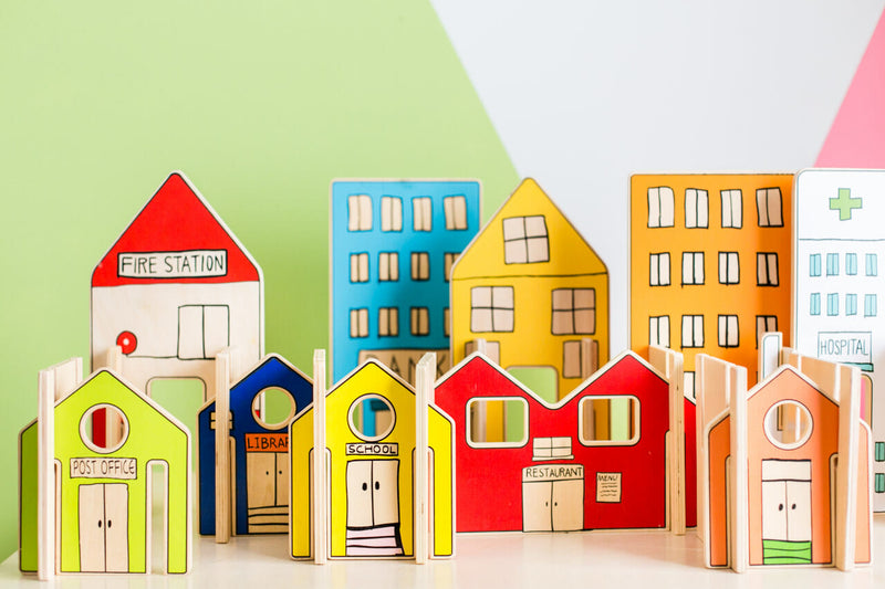 The Freckled Frog Happy Architect Build a Town Pretend & Imaginative Play Developmental Toys for Toddlers Gifts Idea Best Seller 2yrs+