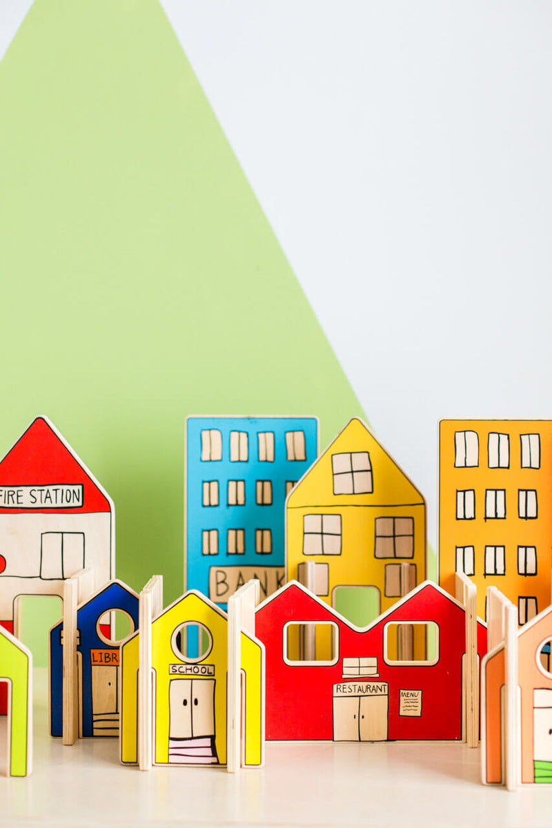 The Freckled Frog Happy Architect Build a Town Pretend & Imaginative Play Developmental Toys for Toddlers Gifts Idea Best Seller 2yrs+