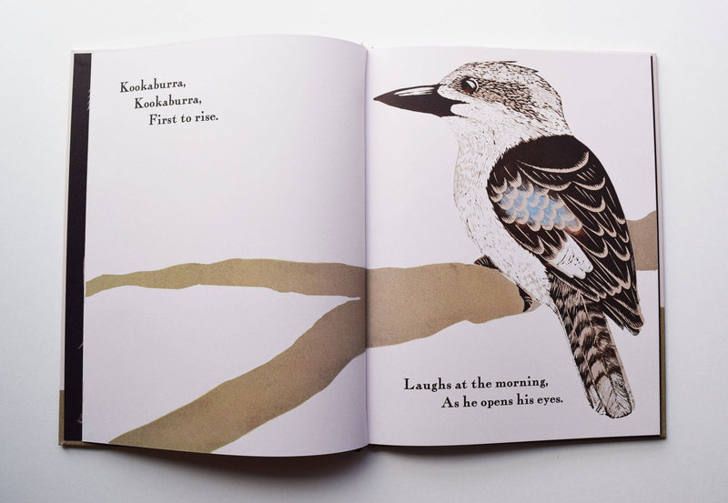 Bridget Farmer Printmaker Kookaburra Kookaburra Children's Book (Hardcover) by Bridget Farmer: A book about birds Australian Animals Kids Book