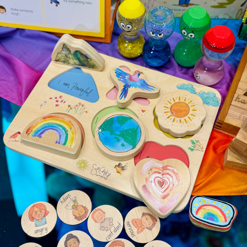 Wooden Affirmation Puzzle by SunChild Mindfulness Social-Emotional Best Seller 3yrs+