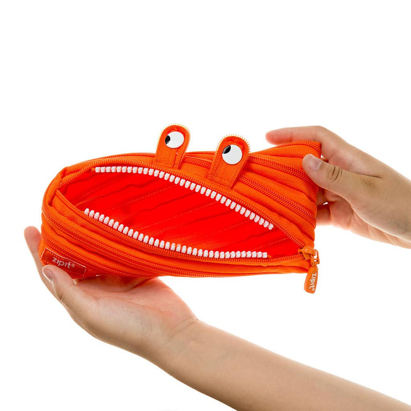 ZIPIT Monster Pencil Case Orange Stationary 3yrs+