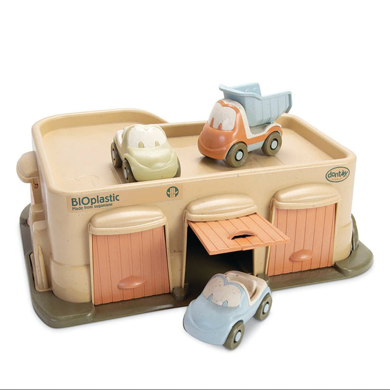 Dantoy Bio Plastic Garage with 3 Cars Play Set Toy Car Gifting Idea for 12m+