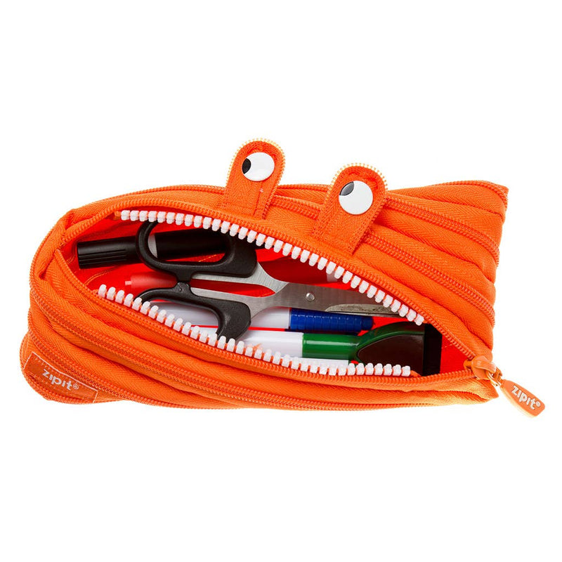 ZIPIT Monster Pencil Case Orange Stationary 3yrs+