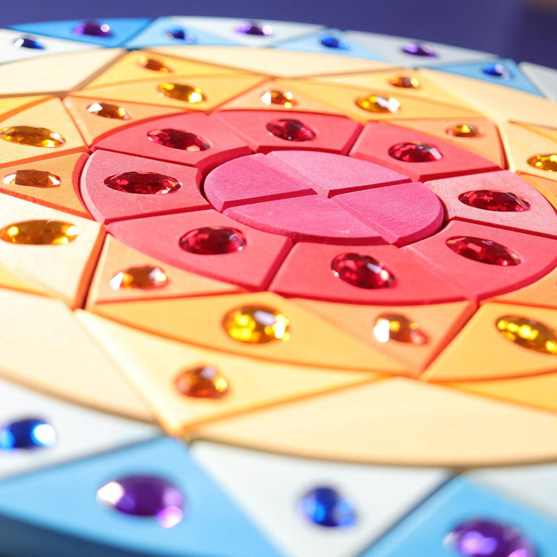 Grimm's Sparkling Mandala Sun Wooden Toys Baby Toddler Toys Gifting Idea for 3yrs+