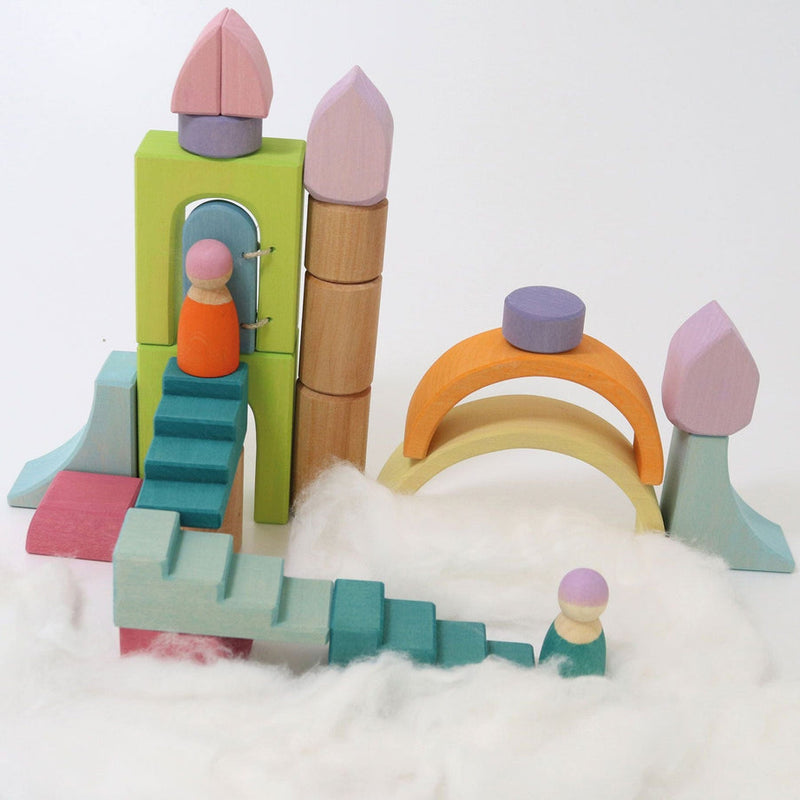 Grimm's Building World Cloud Play Wooden Toys Baby Toddler Toys Gifting Idea for 12m+