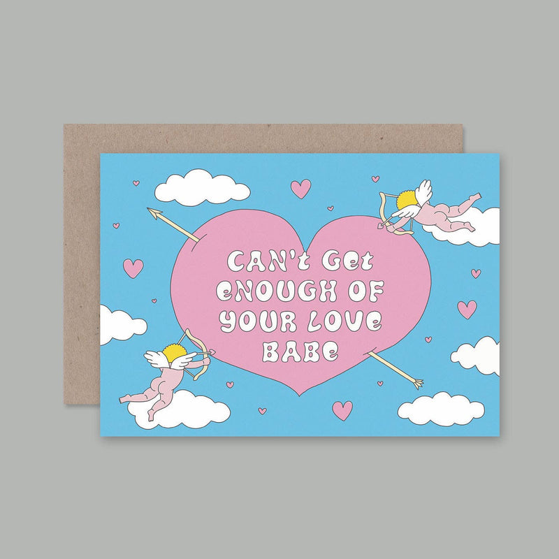 Can't Get Enough Valentines card by AHD Paper Co Valentine for children card