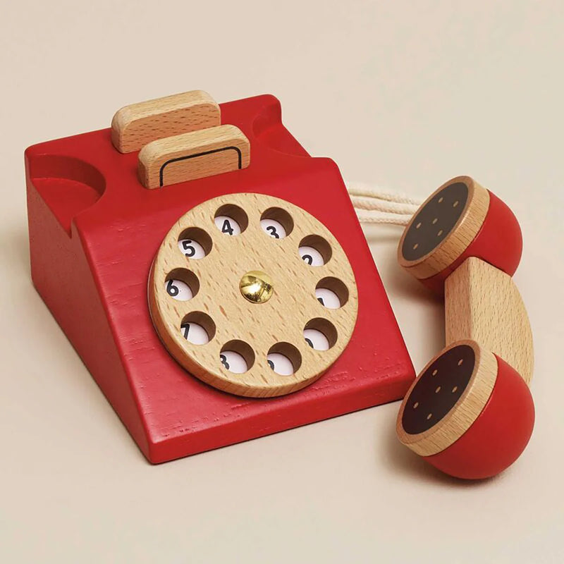 Le Toy Van Wooden Vintage Telephone Honeybake Developmental Toys for Toddlers Gifts Idea Best Seller 2yrs+