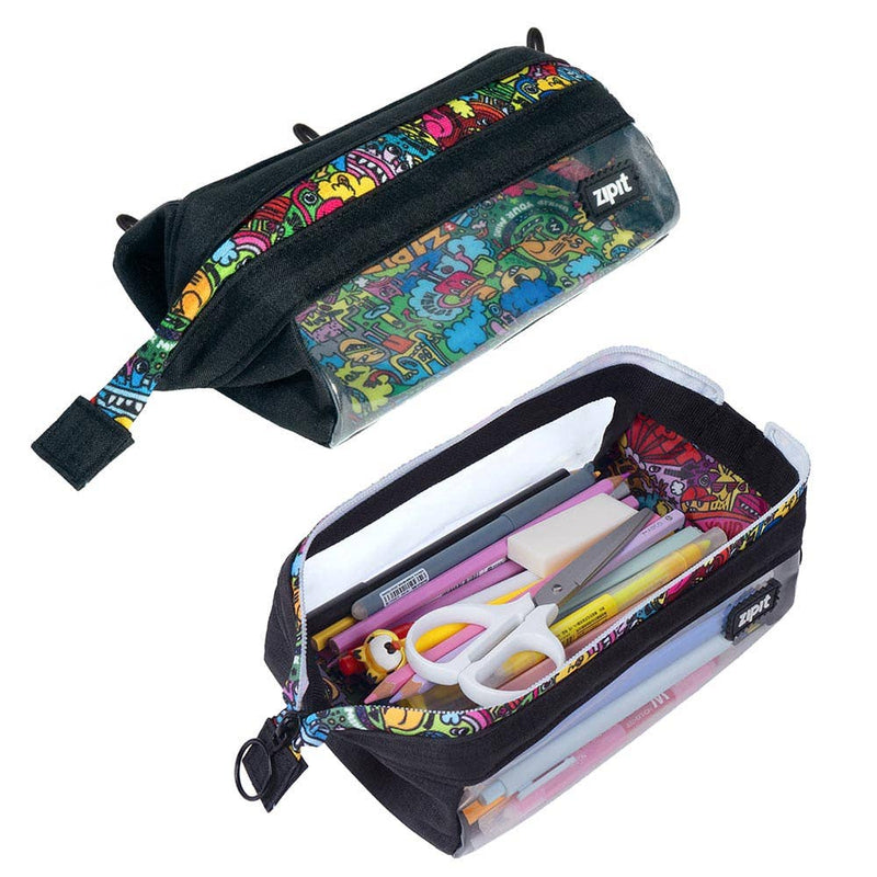 ZIPIT Clear Lenny Pencil Case Stationary Best Seller 3yrs+