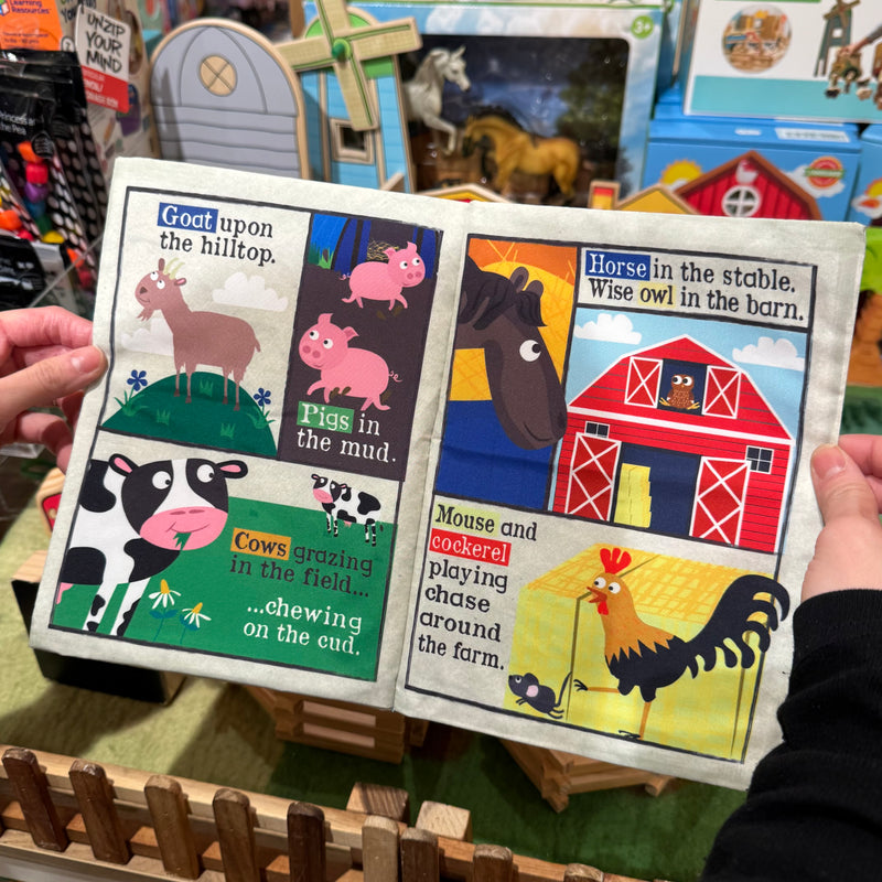 Nursery Times Crinkly Newspaper Farm Animals Rhymes by Jo & Nic's Crinkly Cloth Book Farm Theme 3m+
