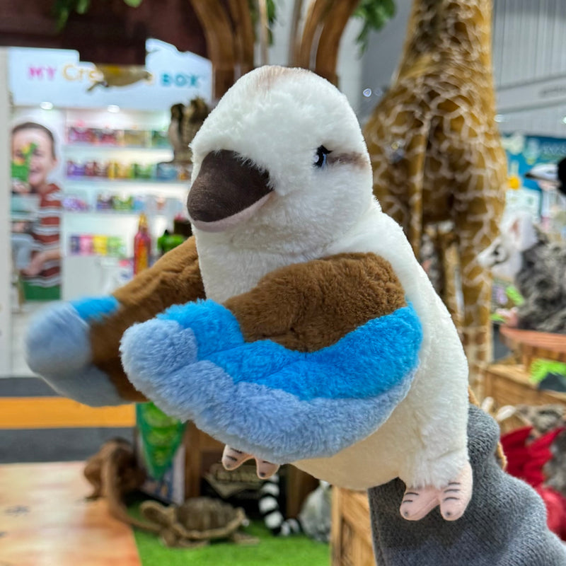 Eco Kookaburra Hand Puppet 25cm By Eco Buddies Pretend and Imaginative Play Plush Toys 3yrs+