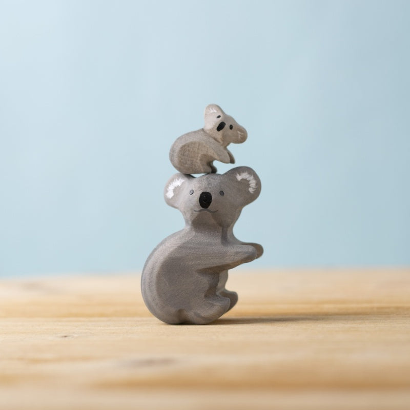 Wooden Koala Bears with Eucalyptus Set of 3 by BumbuToys 3yrs+