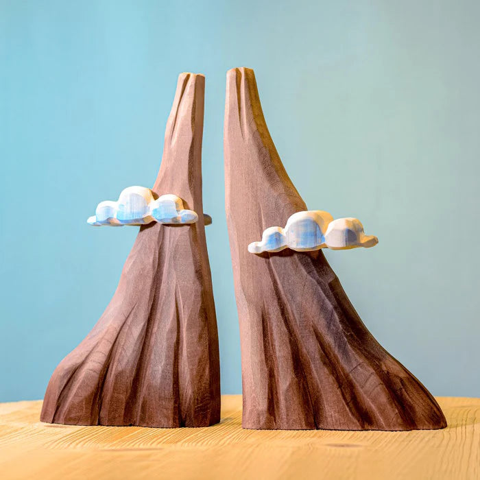 Wooden Volcano with Lava and Clouds by BumbuToys Dinosaur Toys Dinosaur and Dragon Theme 3yrs+