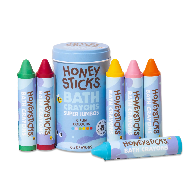 Honeysticks Bath Crayons Super Jumbos 6pcs Bath Toys Art and craft for kids 3yrs+