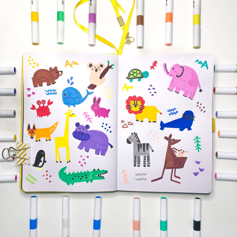 Life of Colour Acrylic Markers Classic Colours Set of 24 Stationary Art and Craft for Kids 3yrs+