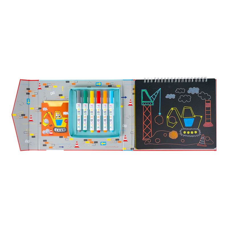 Floss & Rock Chalk Board Sketch Book Construction Art and Craft for Kids 3yrs+