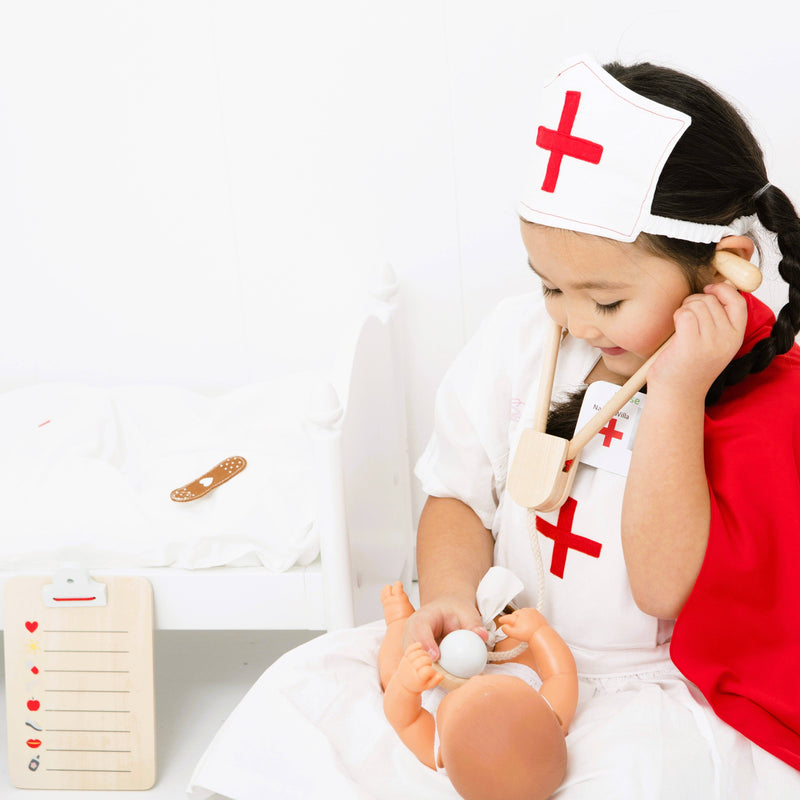 Wooden Doctor Set 11pcs by Make Me Iconic Occupation Pretend and Imaginative Play 3yrs+